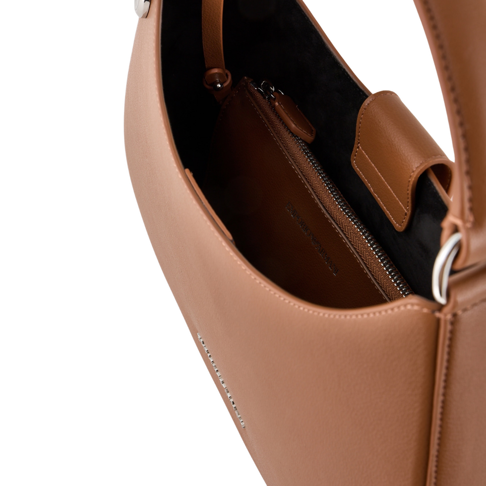 EMPORIO Armani   micro-grain recycled leather hobo bag Shopper BagWomen