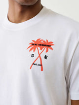Short Sleeve T-Shirt True flocked palm tree true Religion  regular fit _ White