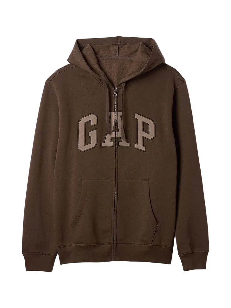GAP Full Zip-Up Hoodie _ Brown