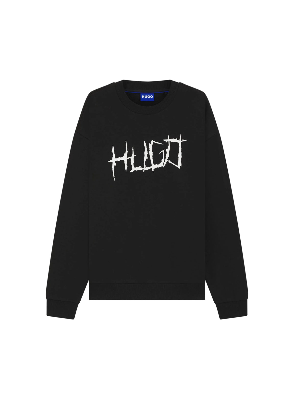 HUGO Sweatshirt Artwork Crew Neck Men _ Black