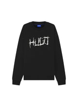 HUGO Sweatshirt Artwork Crew Neck Men _ Black