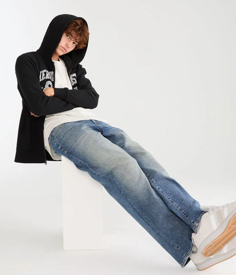 Aéropostale Men’s 87 Zip-Up Hoodie – Black
