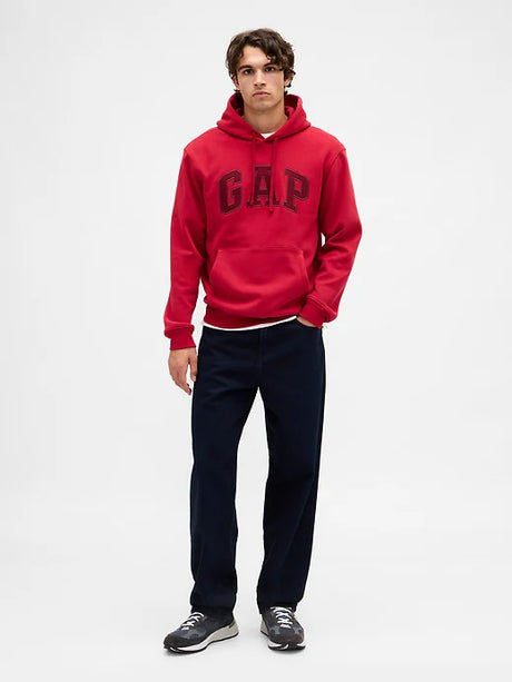 Gap Printed Logo Hoodie  Men _ Red
