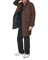 Andrew Marc Bexer Plaid Button Front Topper Men Coat _  Multicolor