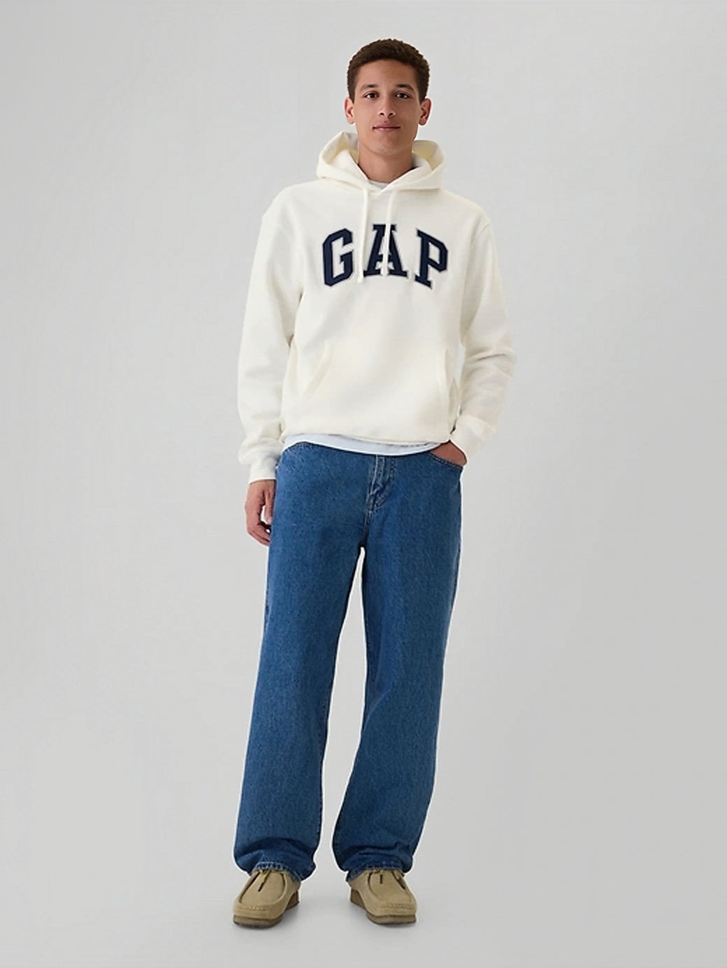 GAP Men’s Logo Hoodie – Off-White