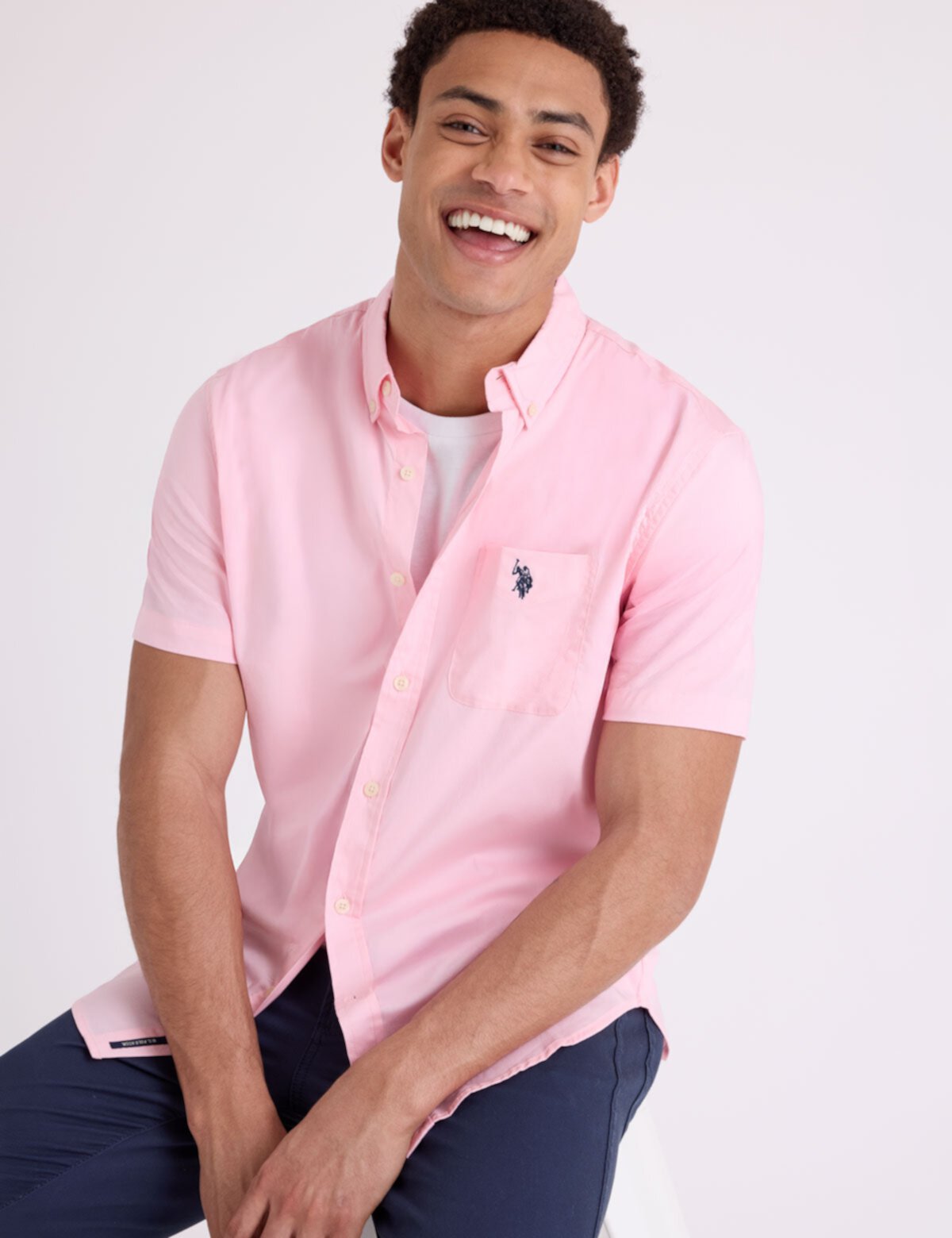u.s polo shirt Classic short sleeve poplin shirt