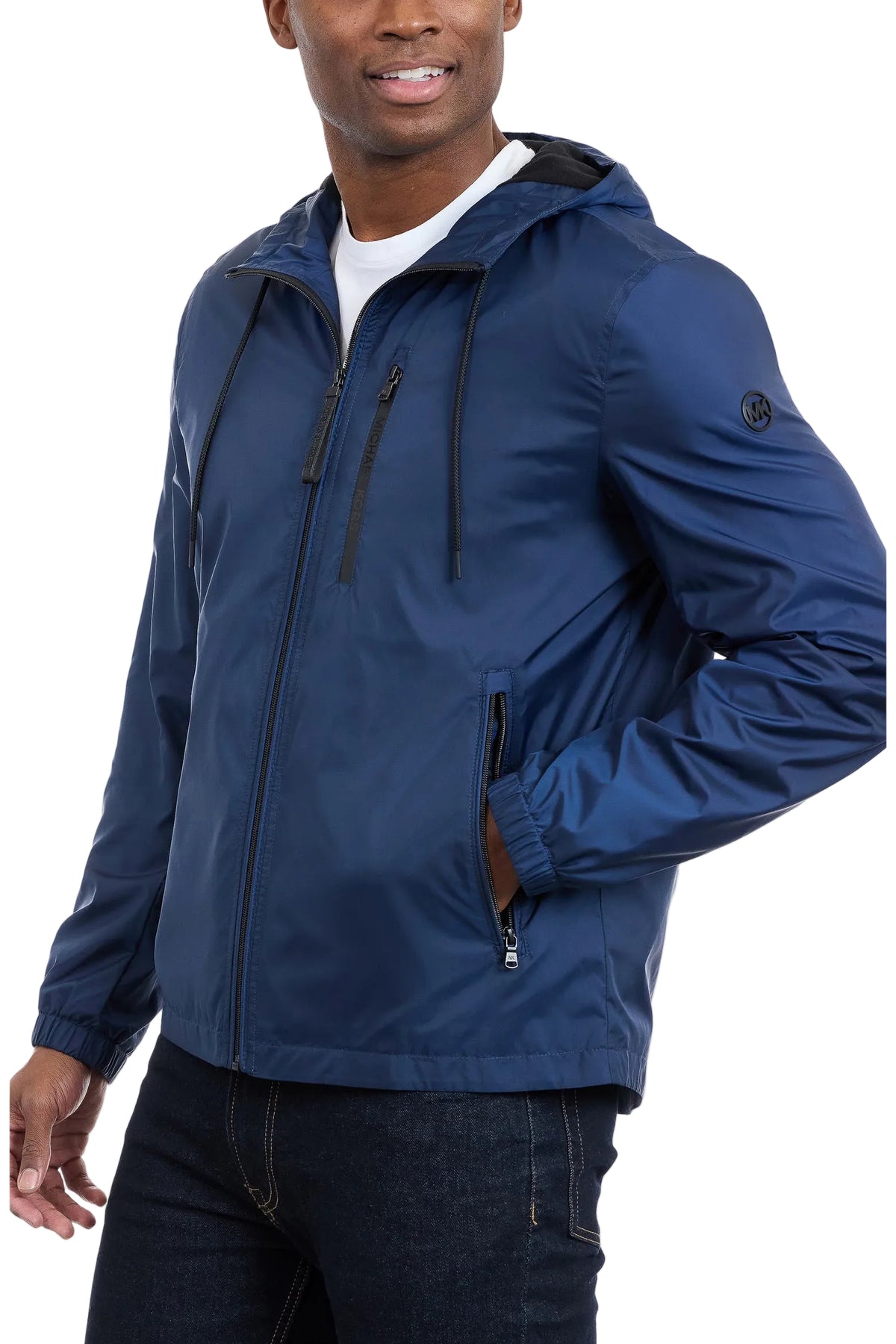 Michael Kors Windbreaker Men Hooded  Jacket – Navy