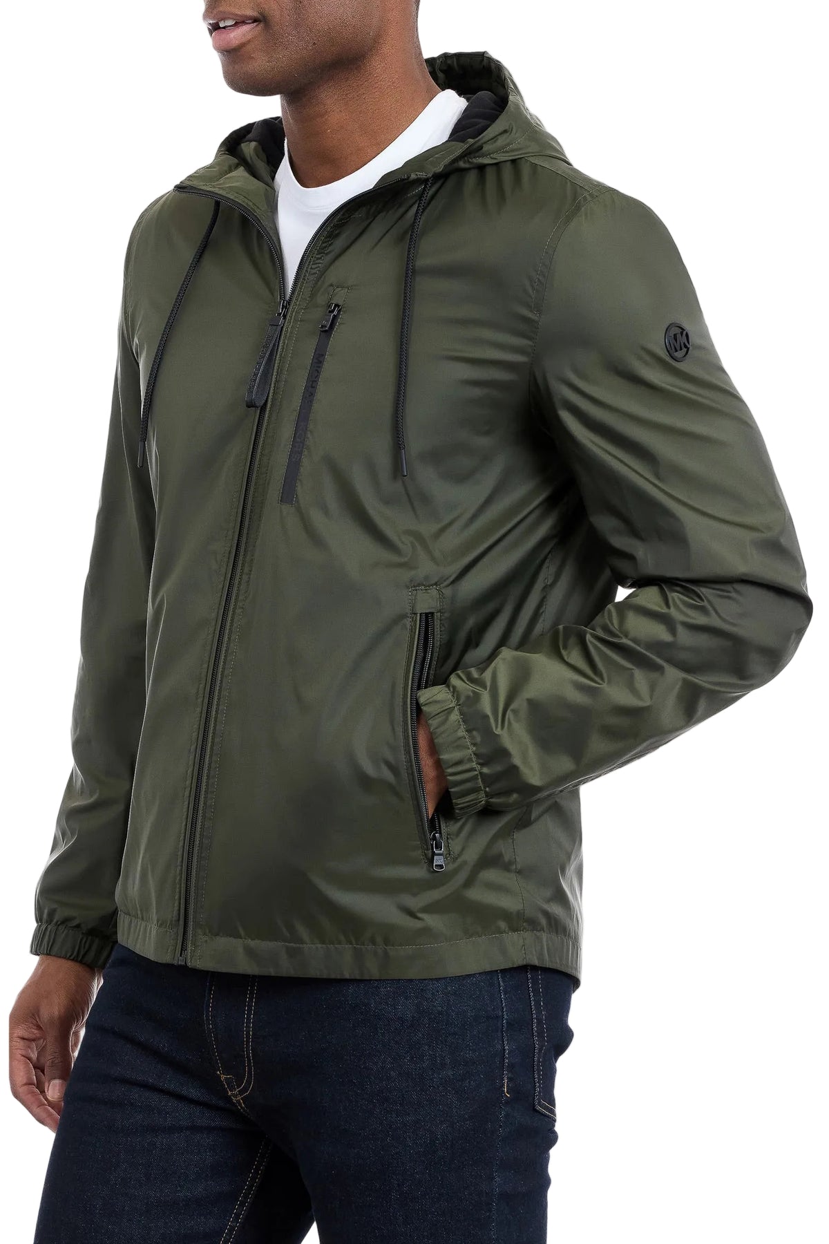 Michael Kors Windbreaker Men Hooded  Jacket – Olive