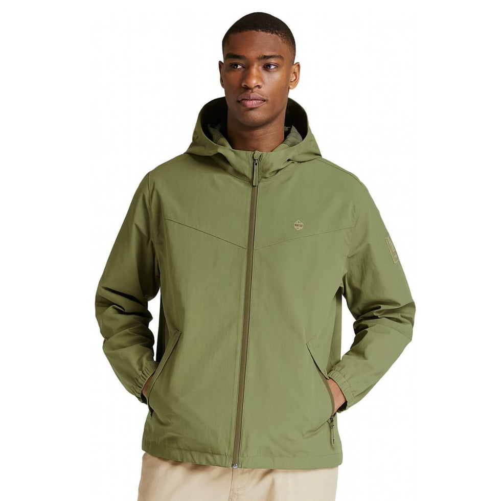 Timberland Outdoor Hooded Windbreaker Jacket – Olive Green