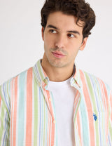 u.s polo short sleeve stretch slub poplin shirt