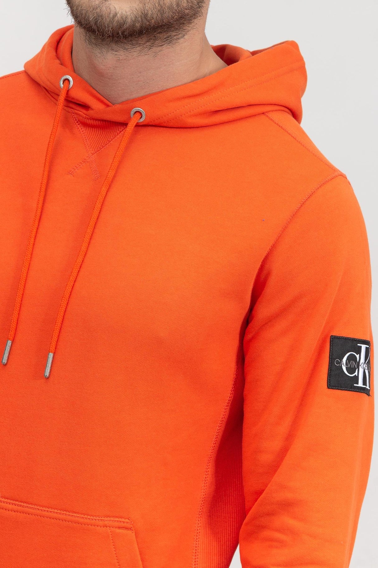 Calvin Klein Hoodie Men Logo Prited _ Orange