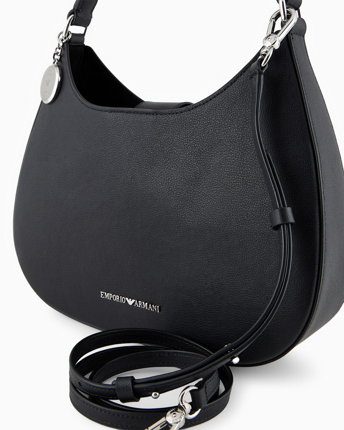 EMPORIO ARMANI micro-grain recycled leather hobo Women Bag