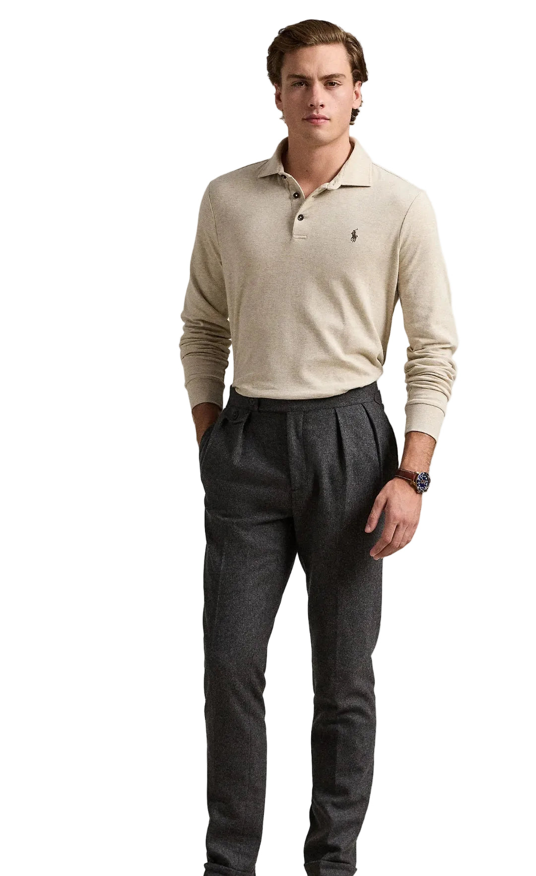 Polo Ralph Lauren LUXURY JERSEY Polo Fet T-shirt Wool _ Beige