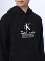 Calvin Klein Hoodie Men Logo Printed _ Black