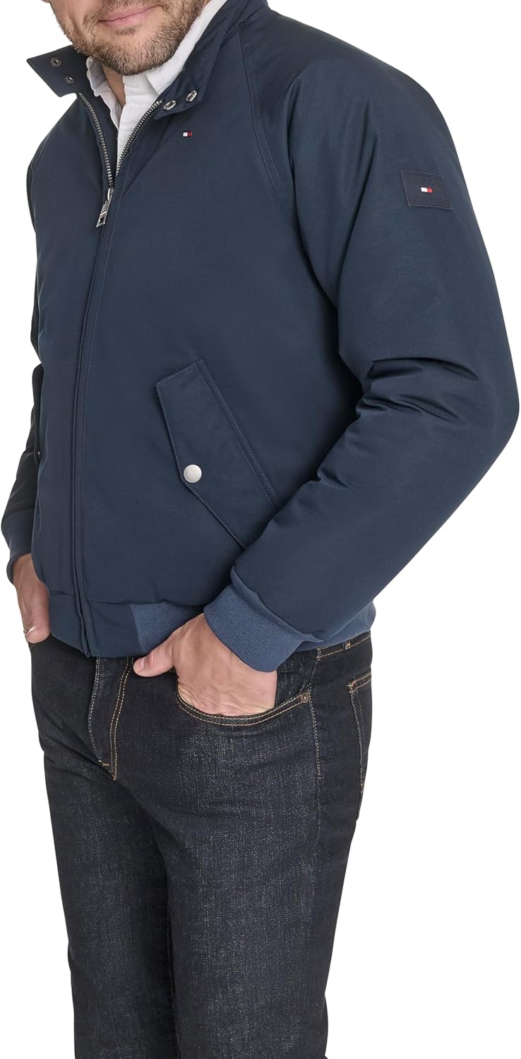 Tommy Hilfiger textile bomber  with lightweight Men Jacket Navy