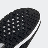 Adidas Ultimashow running shoe in black with a white midsole.
