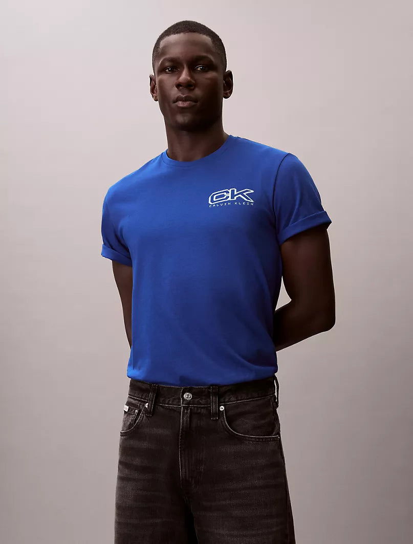 Metallic Monogram Logo Relaxed T-Shirt  Calvin Klein jeans
