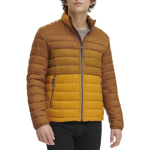 Tommy Hilfiger Men's Lightweight Packable Puffer Jacket (Ah-USA)