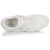 Calvin Klein Jeans Basket Cup Low Laceup  sneakers in white/beige.