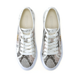 GUESS Women’s Snake-Print Low-Top Sneakers