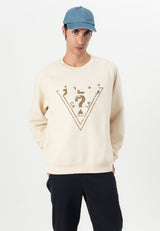 Guess Sweatshirt Logo Printed Men _ Cream