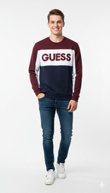 Guess Sweatshirt Logo Printed Men _ Multicolor
