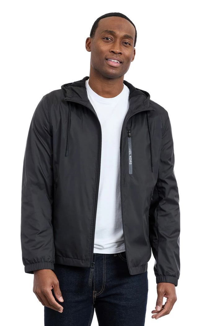 Michael Kors Windbreaker Men Hooded  Jacket – Black