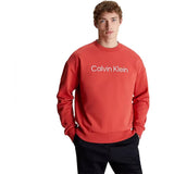 Calvin Klein Sweatshirt Logo Printed Men _ Orange