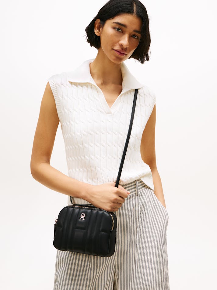 TOMMY HILFIGER Monogram Quilted Camera Women bag