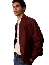 Calvin klein Nylon Bomber Jacket _ Brick red