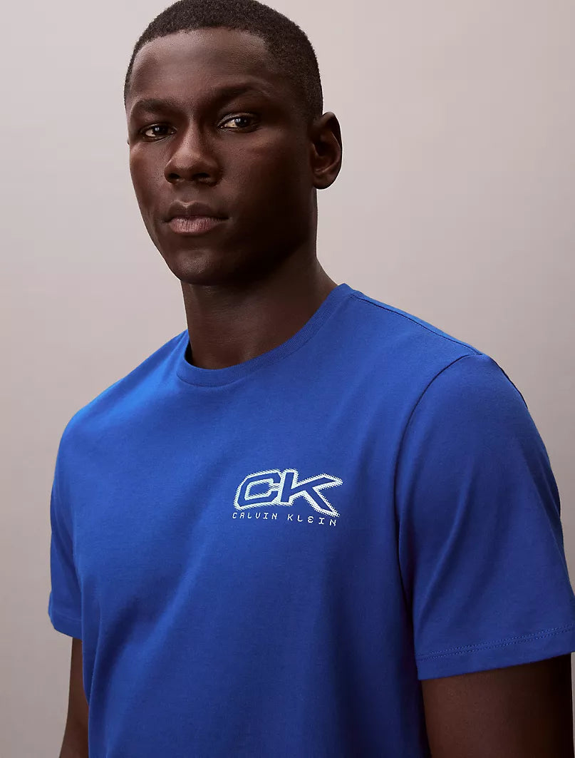 Metallic Monogram Logo Relaxed T-Shirt  Calvin Klein jeans