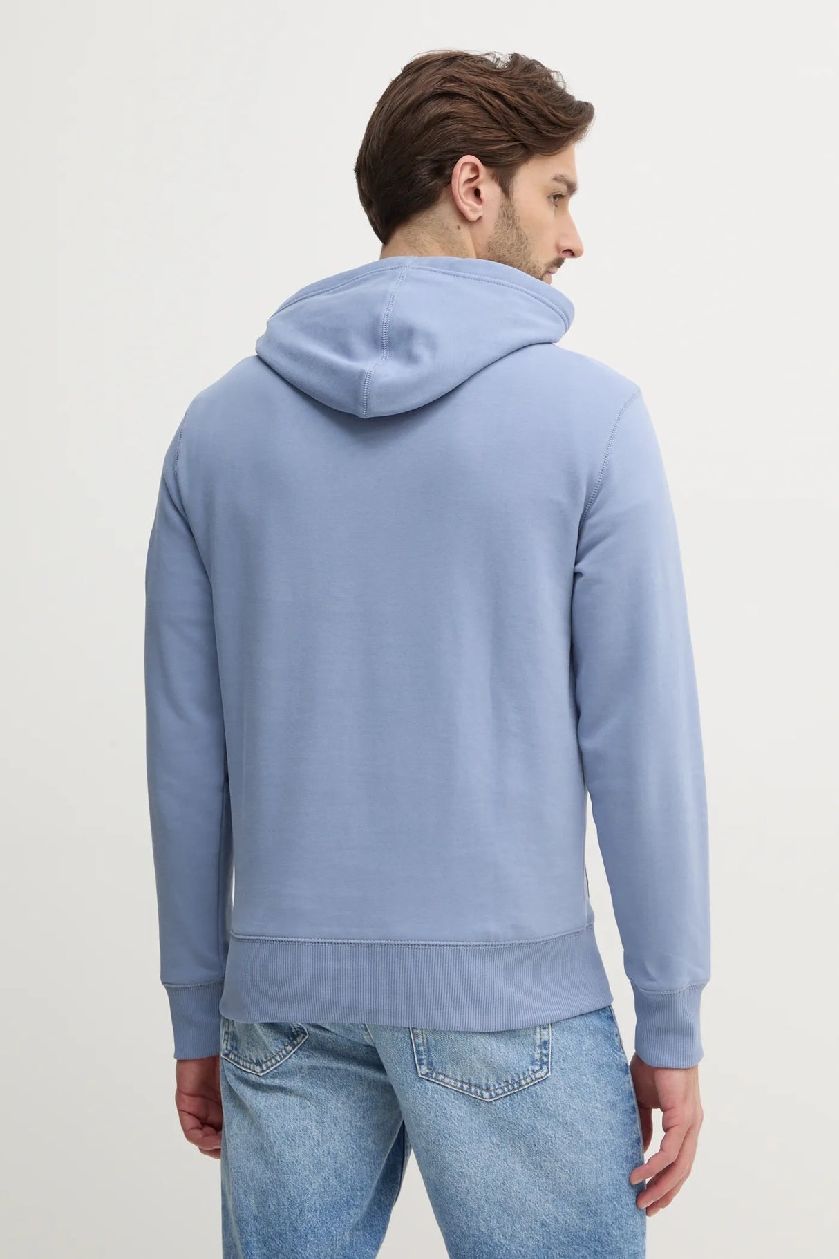 Calvin Klein Hoodie Men Logo Prited _ Ocean blue