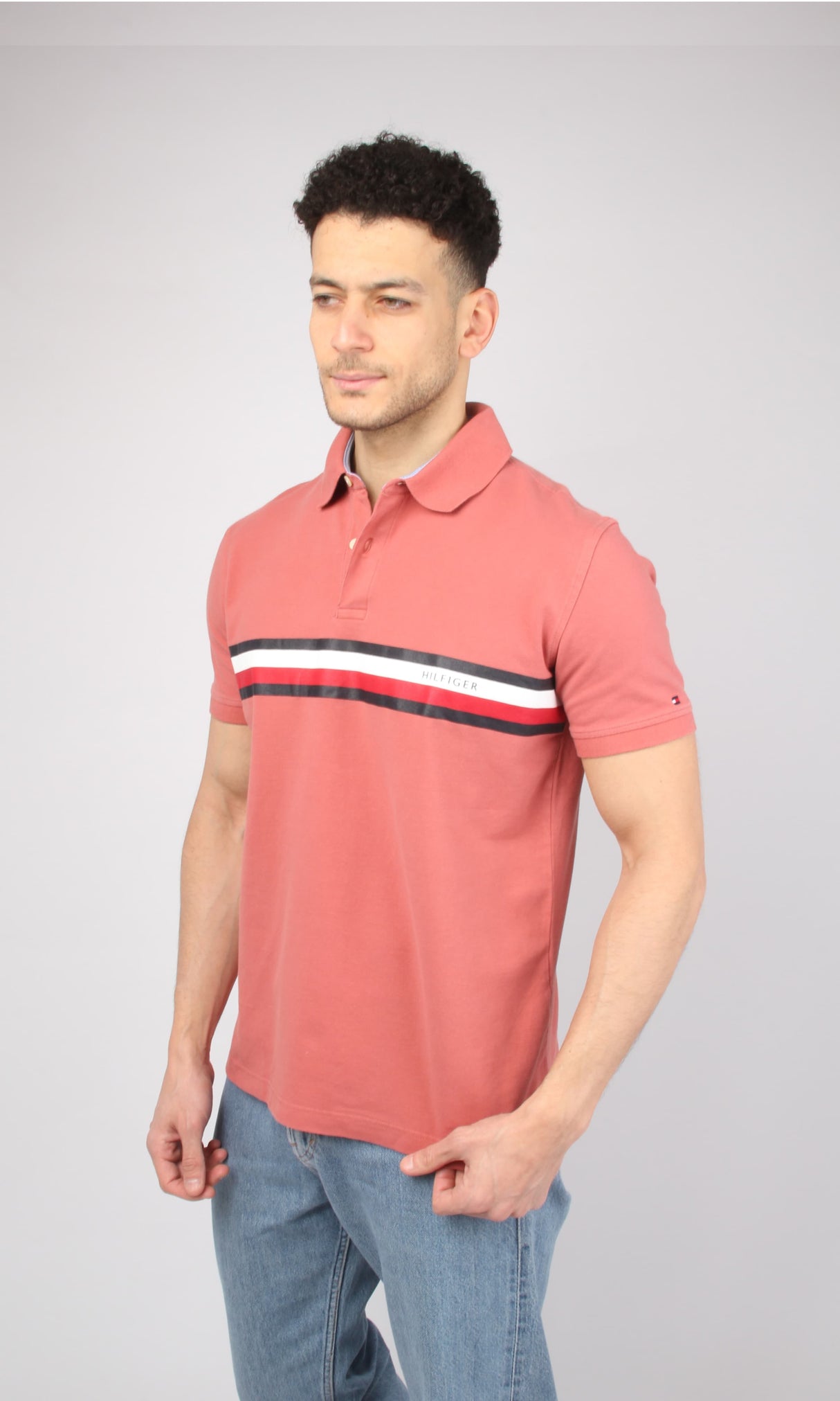 Tommy Hilfiger Polo T-Shirt Flag Side Logo