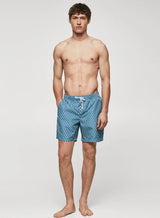 MNG Geometric Print  Swim Trunk