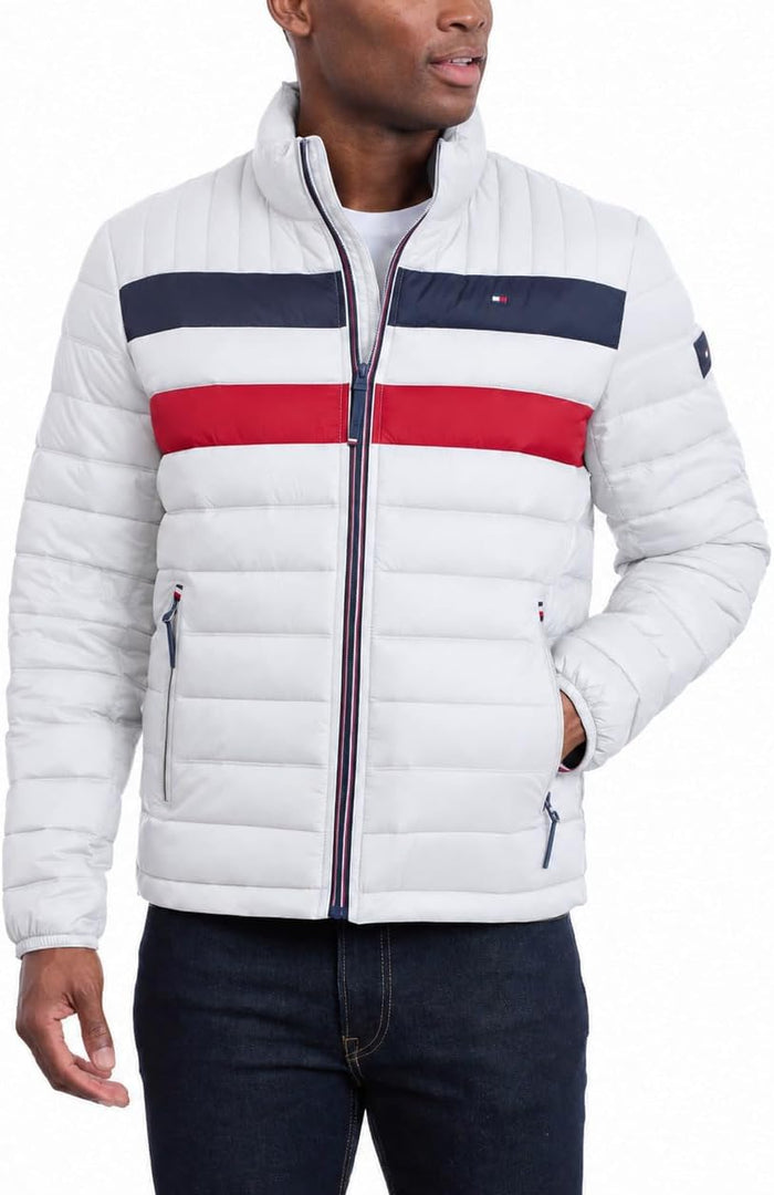 TOMMY HILFIGER Ultra Loft Filled Hooded Puffer Loft Filled Men Jacket _ Off White