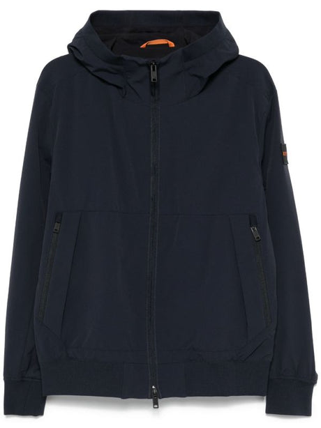 Hugo Boss Men’s Full-Zip Hooded Jacket – Navy