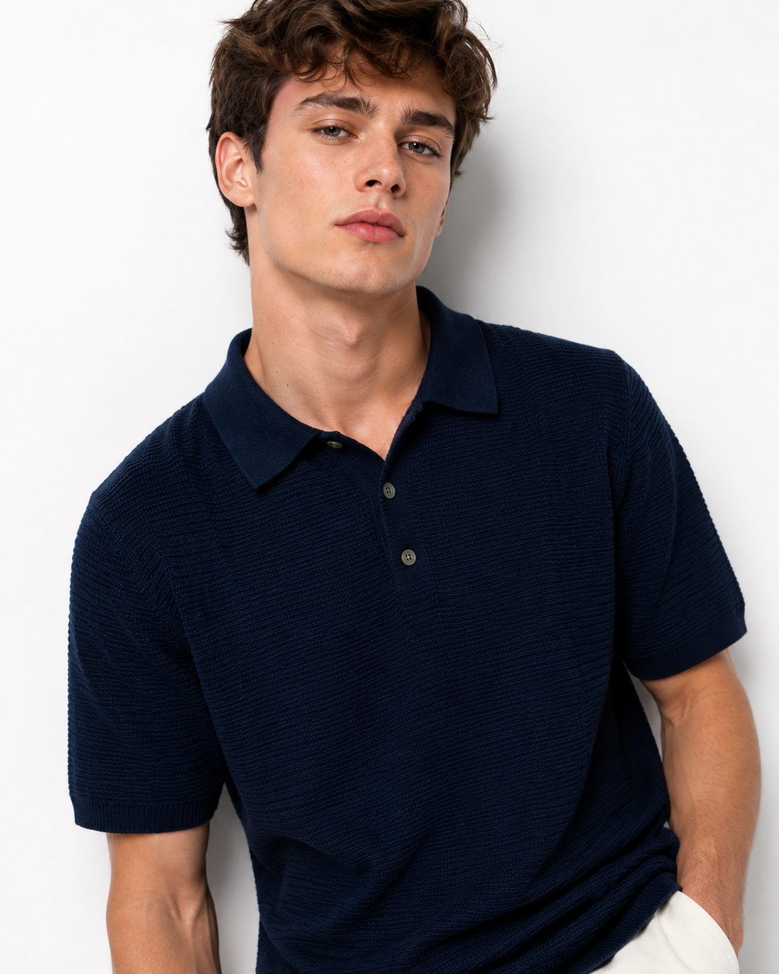 Mango Open-knit polo