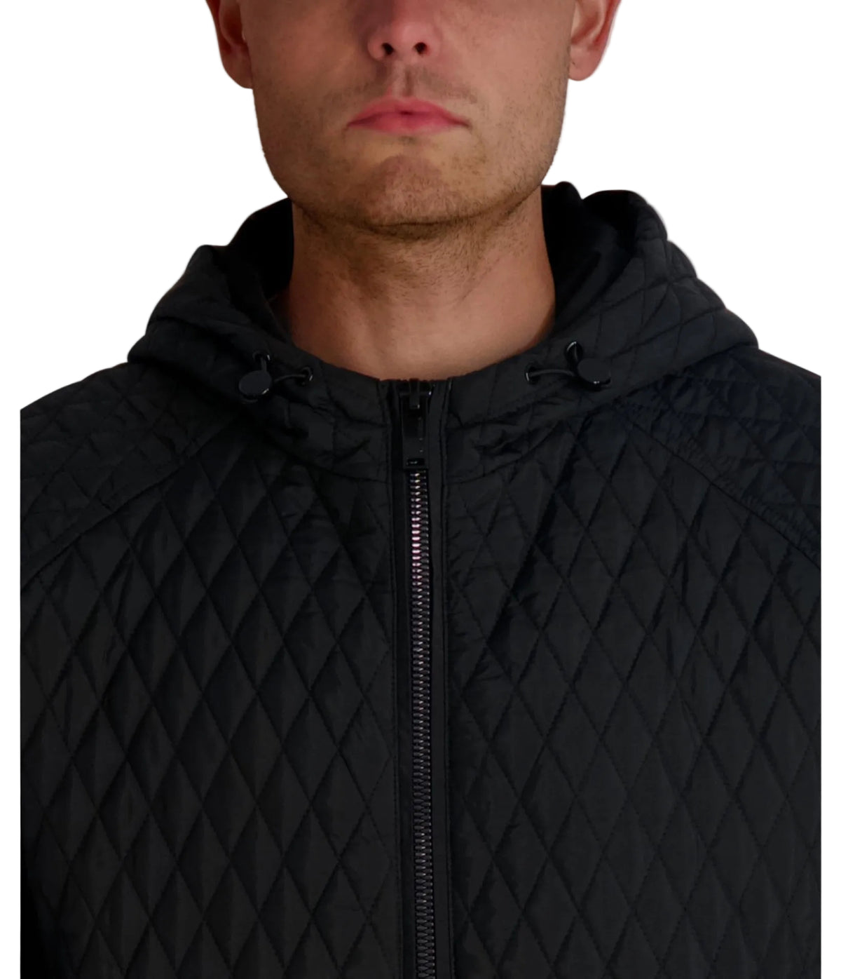 KARL LAGERFELD Quilted Hooded Bomber Men Jacket