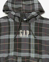 GAP Men’s Multi-Colour Plaid Drop-Shoulder Hoodie – Multicolor