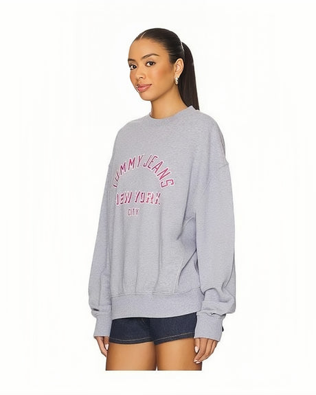 Tommy Jeans Women’s New York City Crewneck Sweatshirt – Light Grey