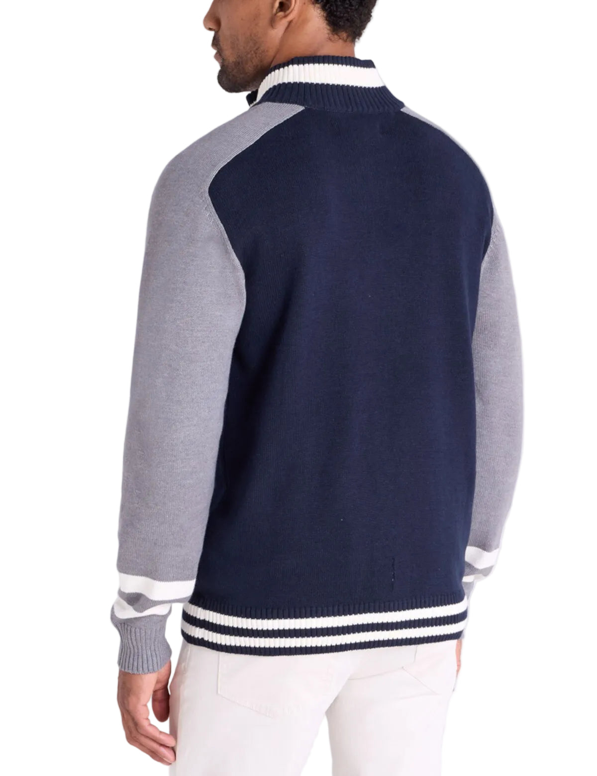 1/4 ZIP PATCH VARSITY SWEATER– U.S. Polo Assn