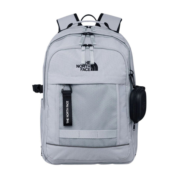 The North Face Dual Grey Silver Backpack with Multi-Compartments