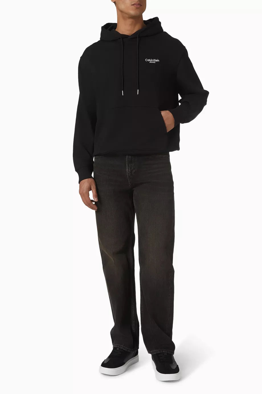 Calvin Klein Hoodie Men Logo Prited _ Black