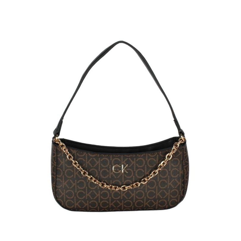 Calvin Klein Women Monogram Mini Shoulder Bag Braown