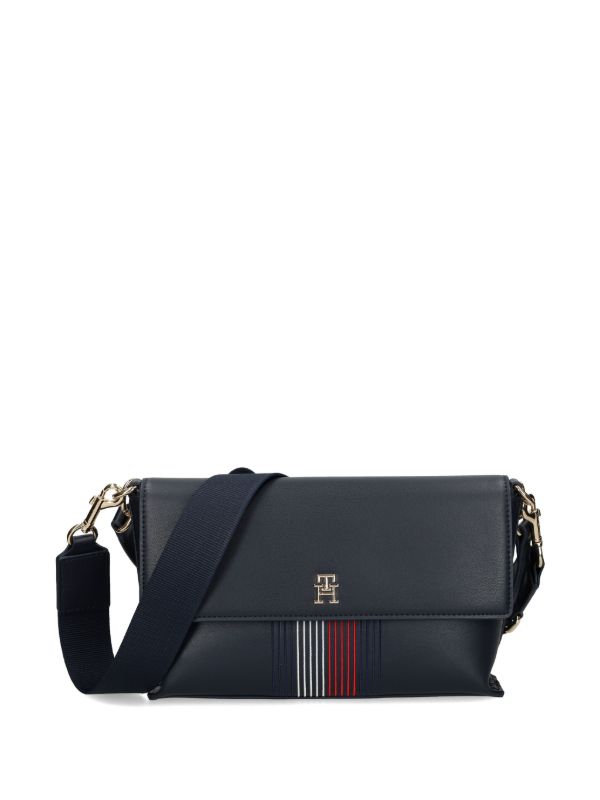 Tommy Hilfiger Signature Stripe Flap Bag – Navy