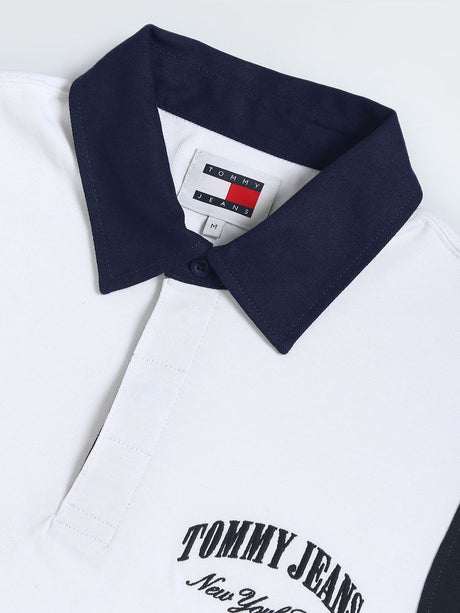 Tommy jeans White Logo Oversized Fit polo