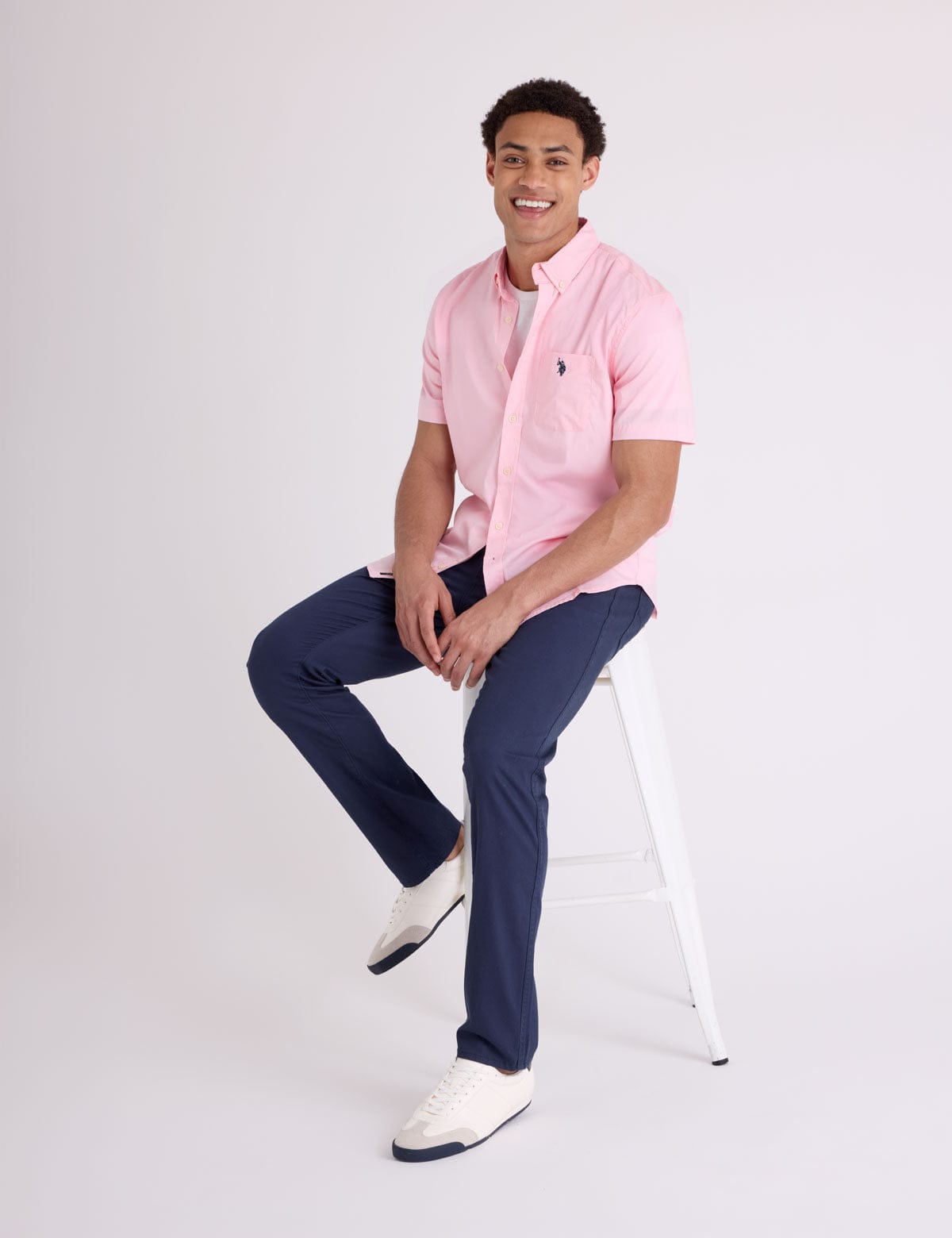 u.s polo shirt Classic short sleeve poplin shirt