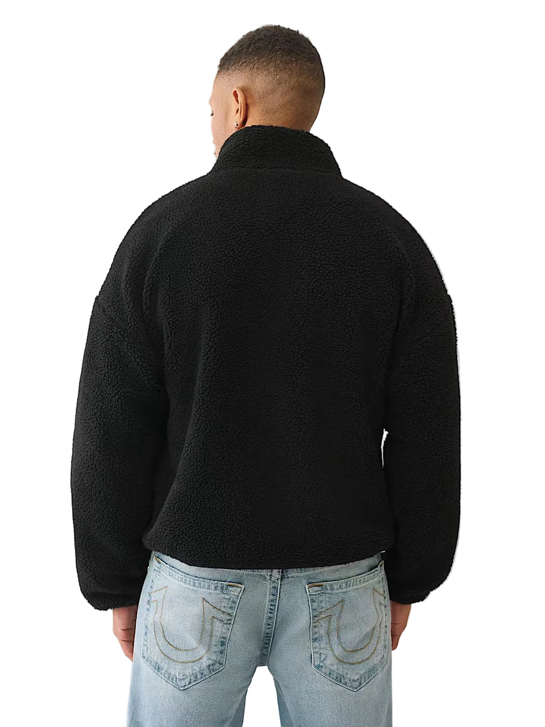 True Religion sherpa logo Men jacket _ Black