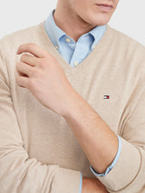Tommy Hilfiger  V Neck jumper Men _ Beige