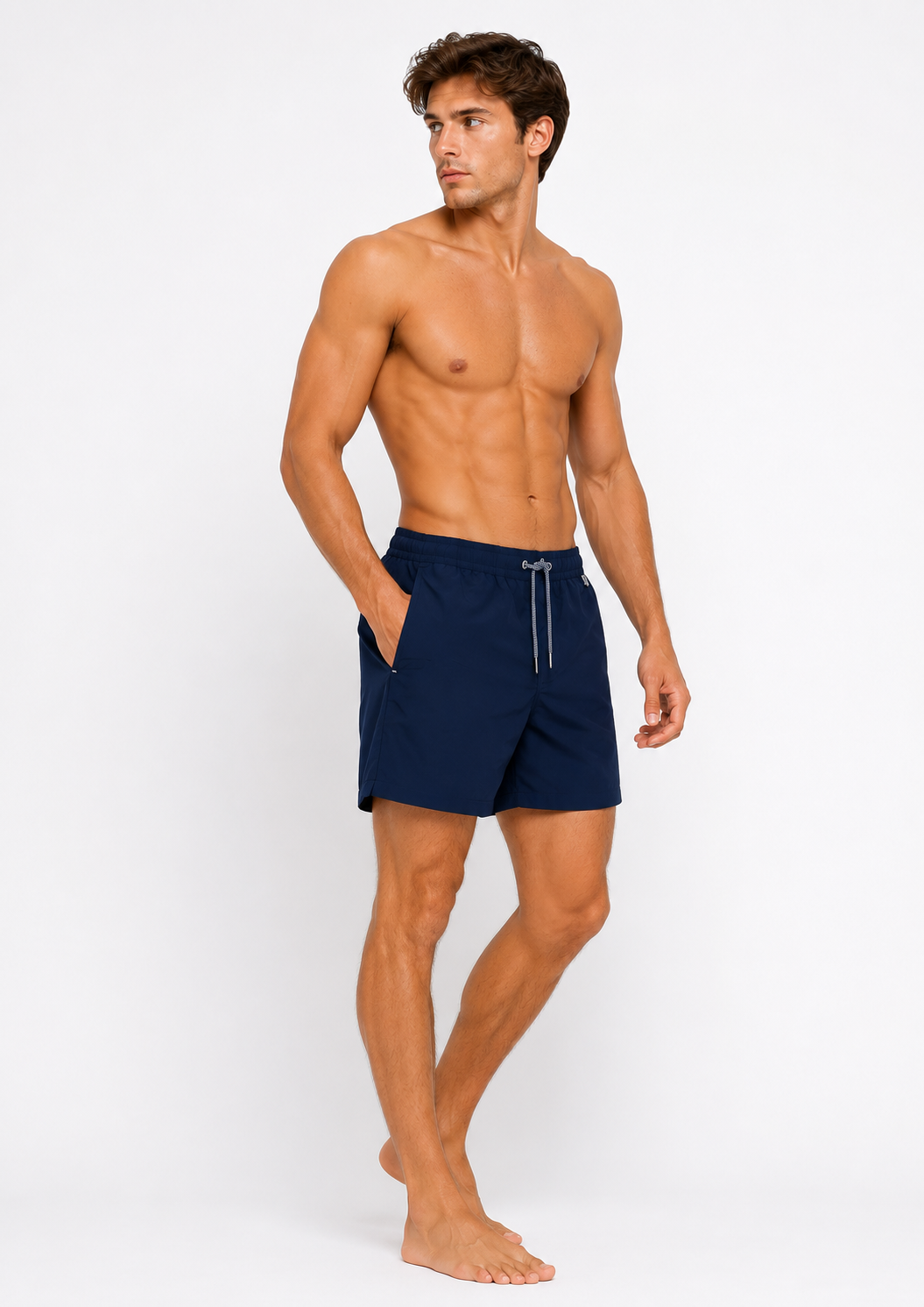 Mng Cord plain swimming trunks